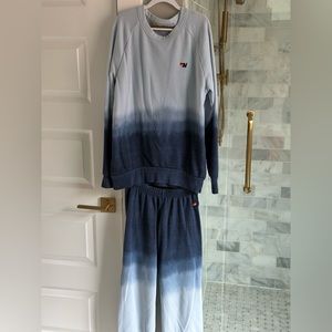Aviator Nation Blue Tie Dye Sweatshirt & Sweatpants